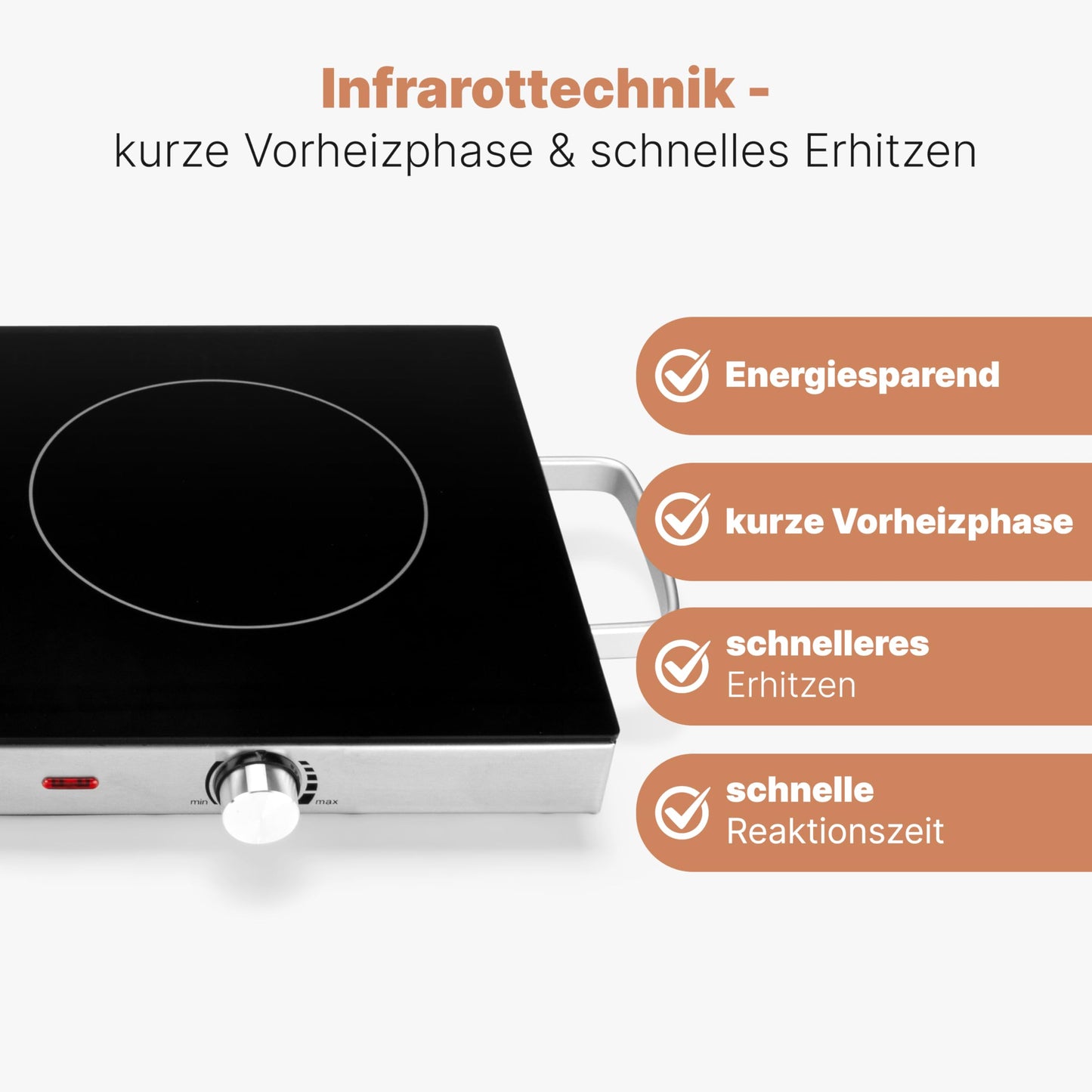 ProfiCook Doppelkochplatte Glaskeramik 2800W