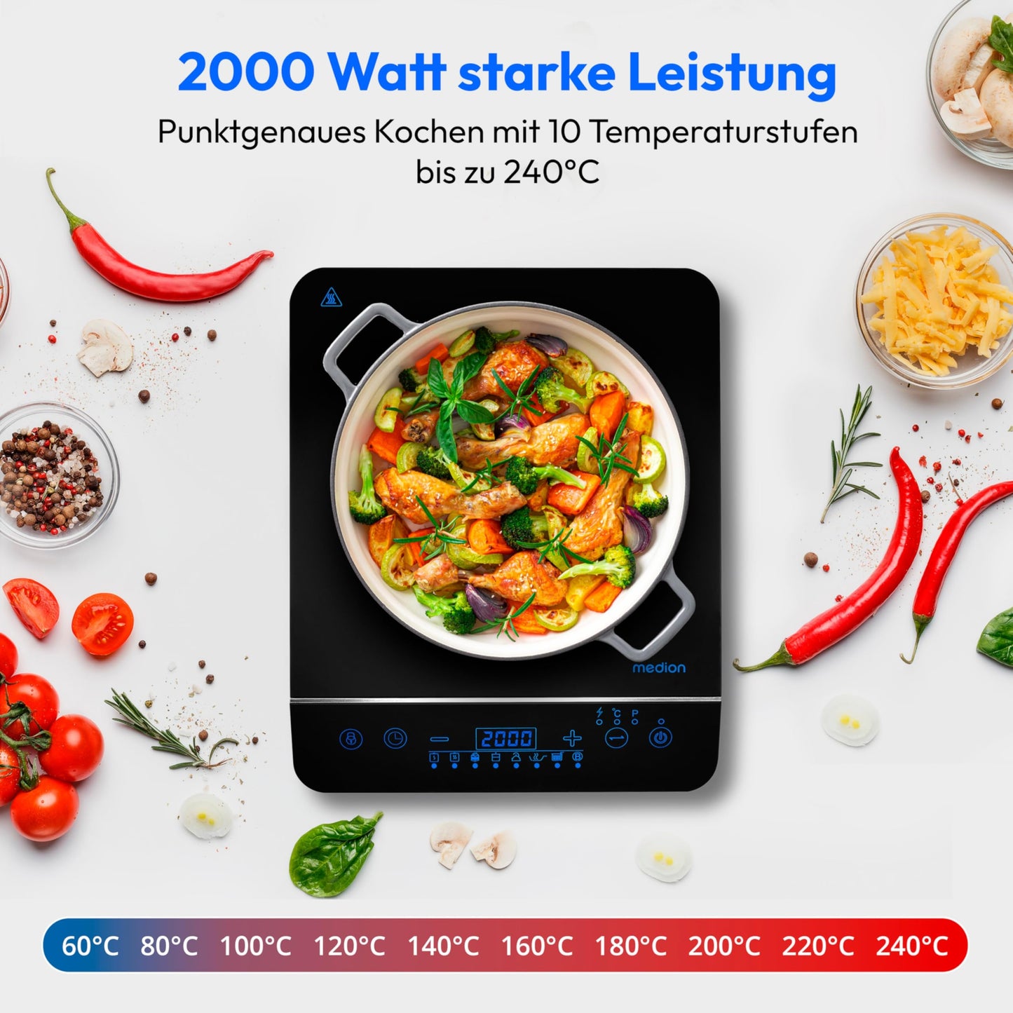 MEDION Induction Hot Plate 2000W MD 17595